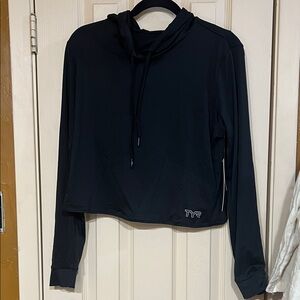 TYR Women's Black cross back Hoodie Sweatshirt